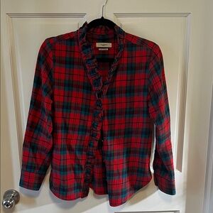 Isabel marant Plaid Ruffle Blouse